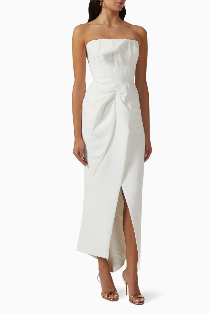 

Nightshift Gown in Punctured Crepe, White
