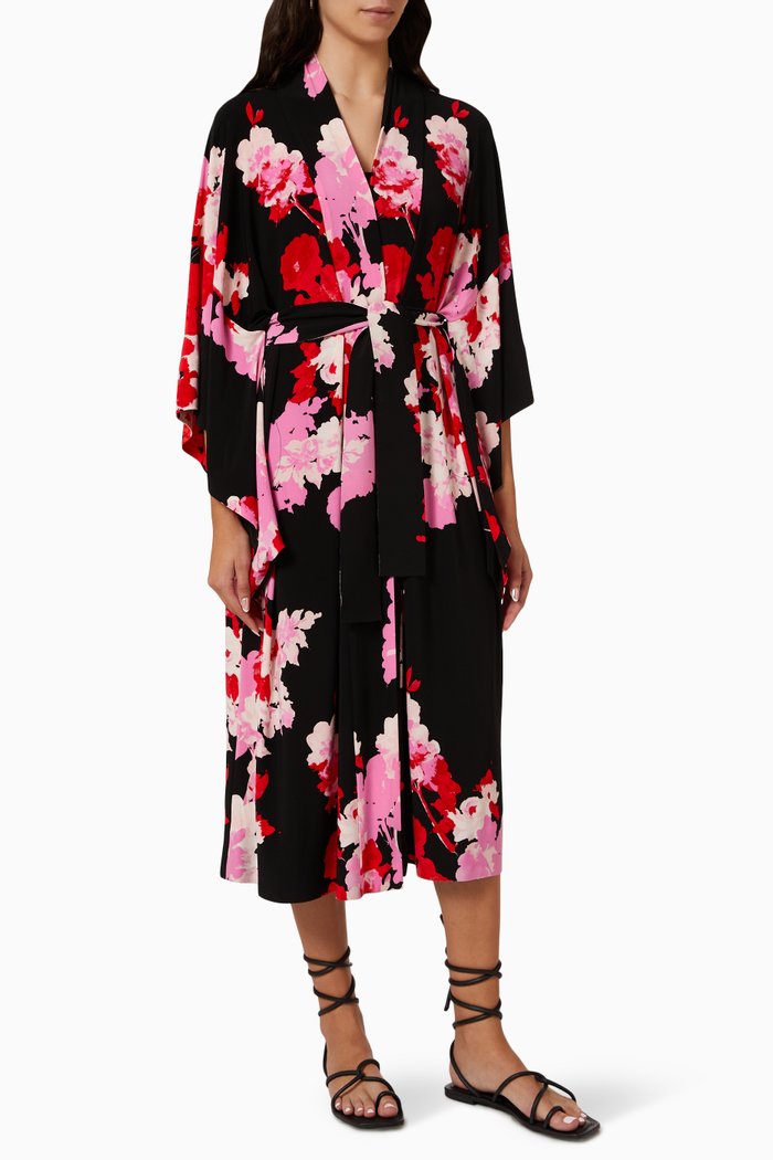 

Mid-calf Robe in Poly Lycra, Multicolour