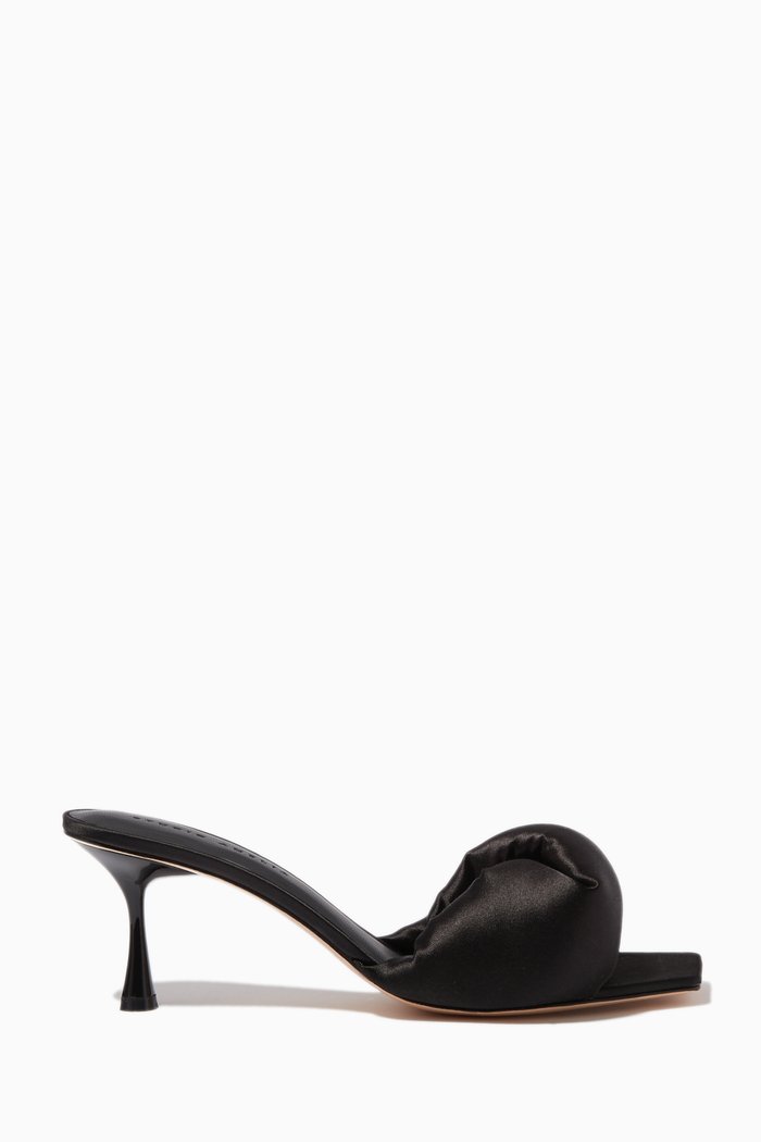 

Twist Front 70 Mules in Satin, Black