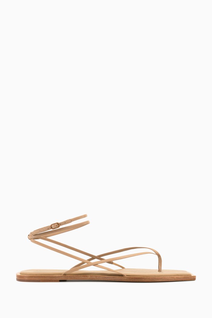 

Slingshot Thong Flat Sandals in Nappa, Neutral