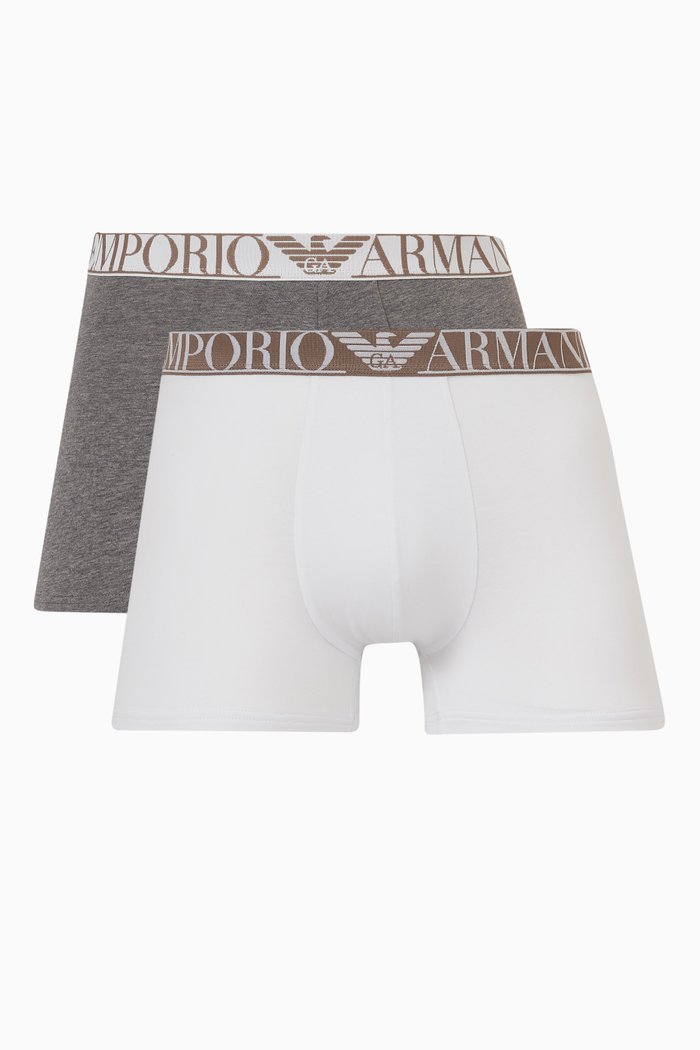 

Boxers in Cotton, Set of Two, Grey