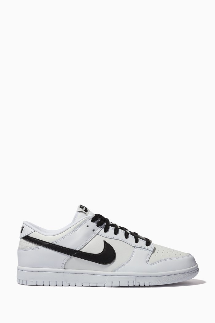 

Dunk Low-top Retro Sneakers in Leather, White