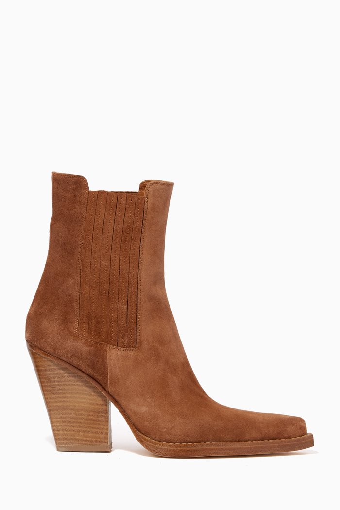 

Dallas Ankle Boots in Suede, Brown