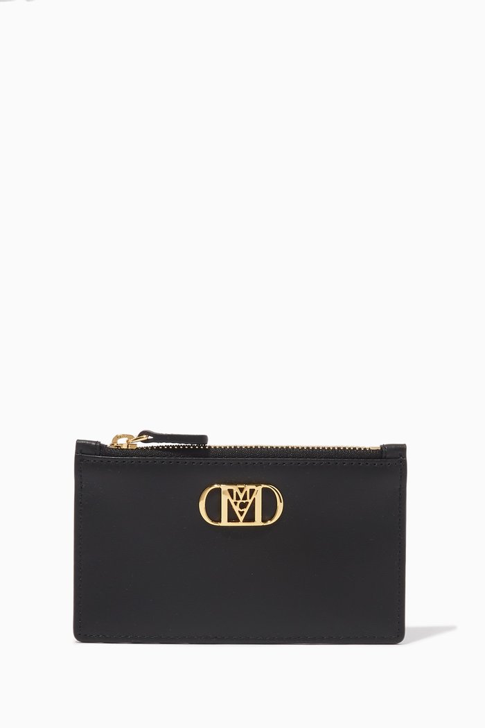 

Mode Travia Zip Card Case in Spanish Leather, Black