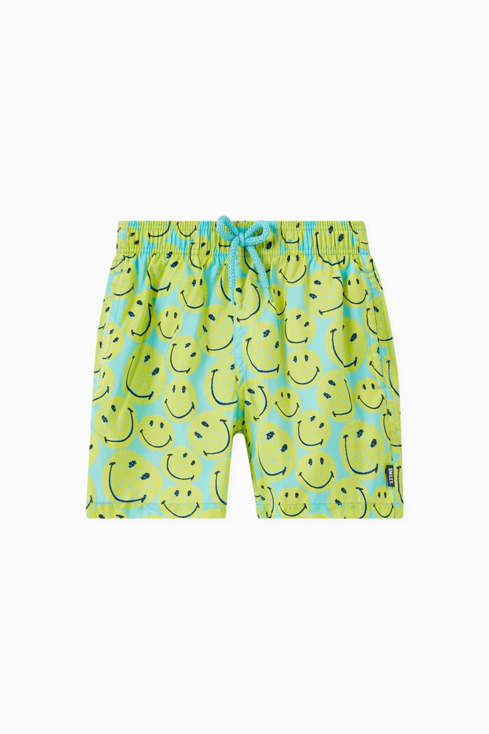 

x Smiley Swim Shorts in Recycled Nylon, Blue