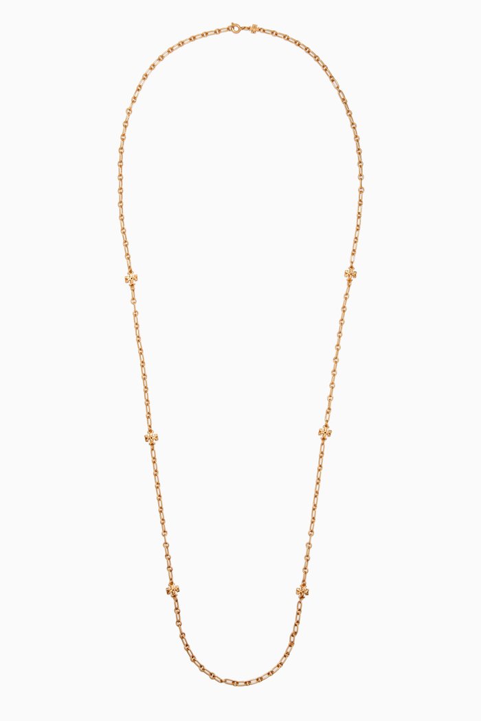 

Roxanne Long Chain Necklace in 18kt Gold-plated Brass