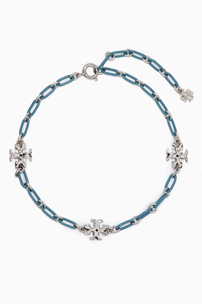

Roxanne Chain Bracelet in Rhodium-plated Brass, Multicolour