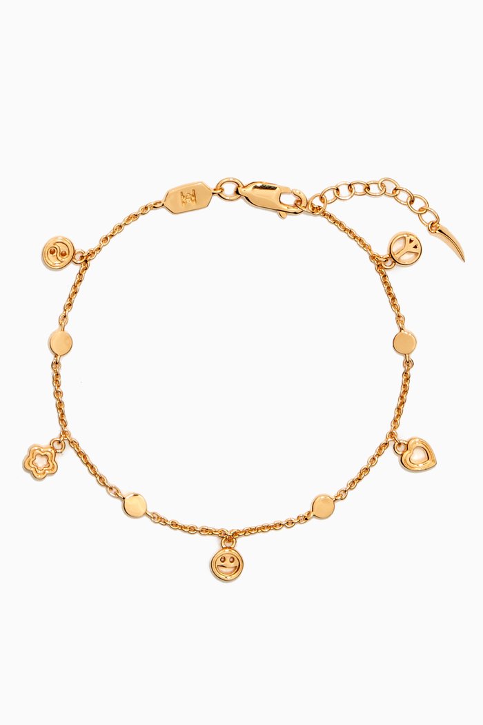 

Good Vibes Multi-charm Bracelet in 18kt Gold-plated Vermeil