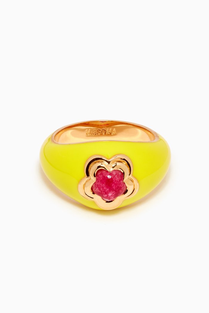 

Good Vibes Quartz Ring in 18kt Recycled Gold-plated Brass, Yellow