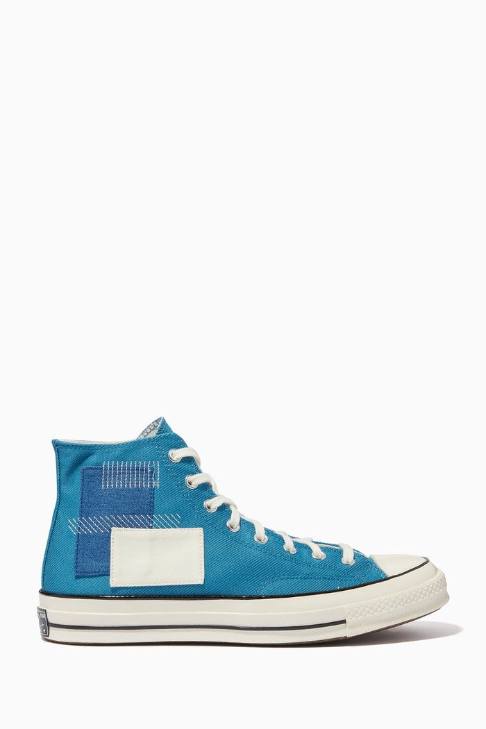 

Chuck 70 Patchwork High-top Sneakers in Canvas, Blue