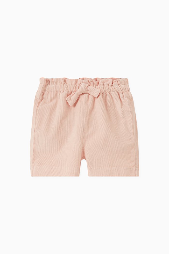 

Gathered Trim Shorts in Cotton, Pink
