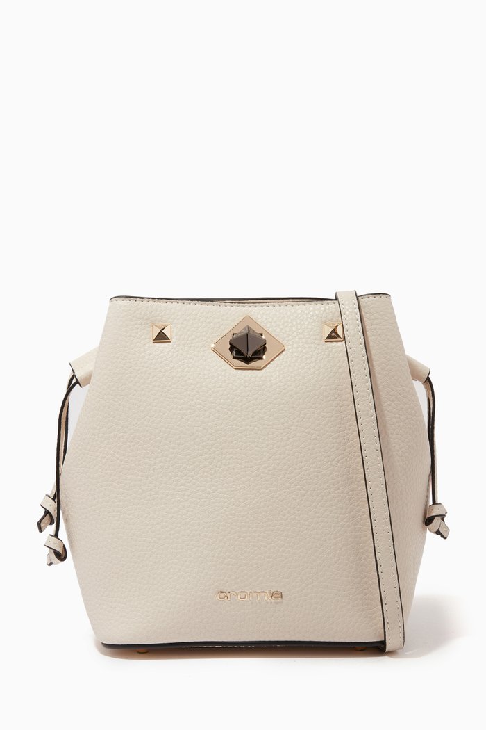 

Mina 2012 Shoulder Bag in Deer-print Calfskin, Neutral