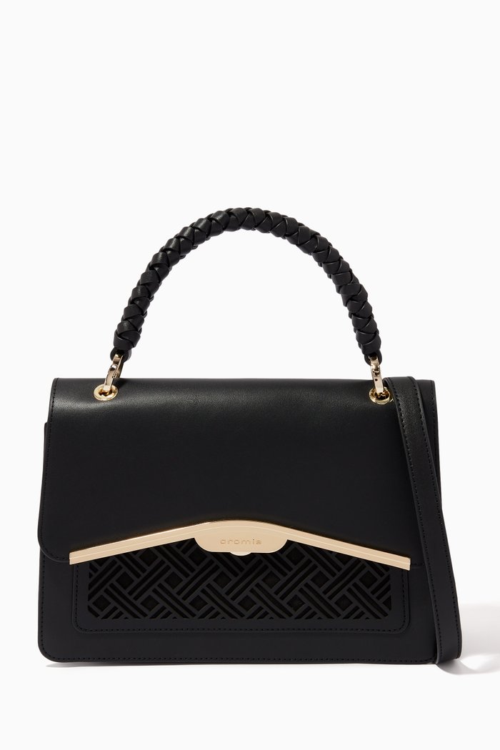 

Kaleido Handbag in Calfskin, Black