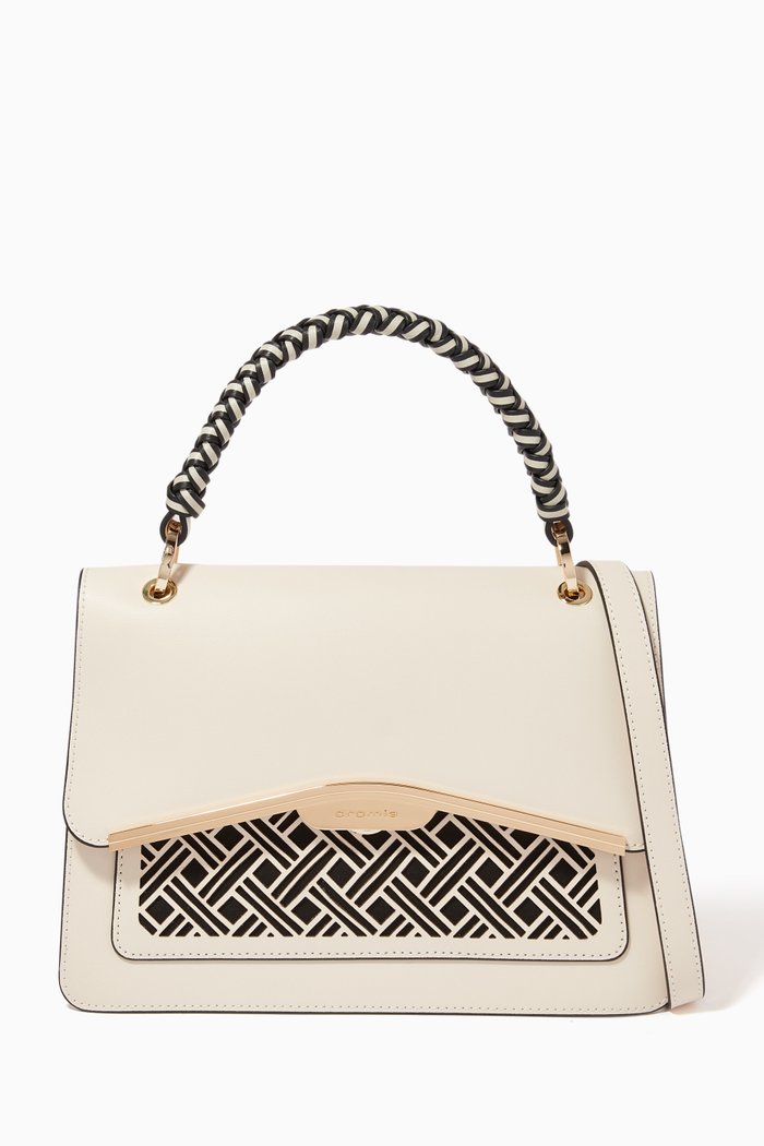

Kaleido Handbag in Calfskin, Neutral
