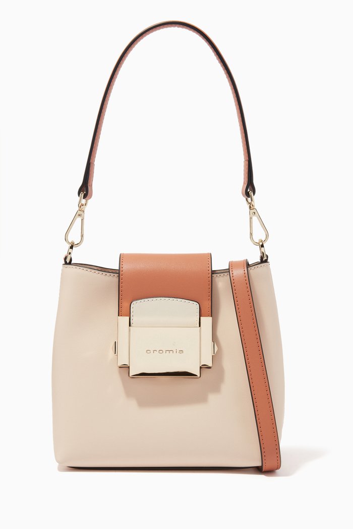

Moonlight Shoulder Bag in Calfskin, Neutral