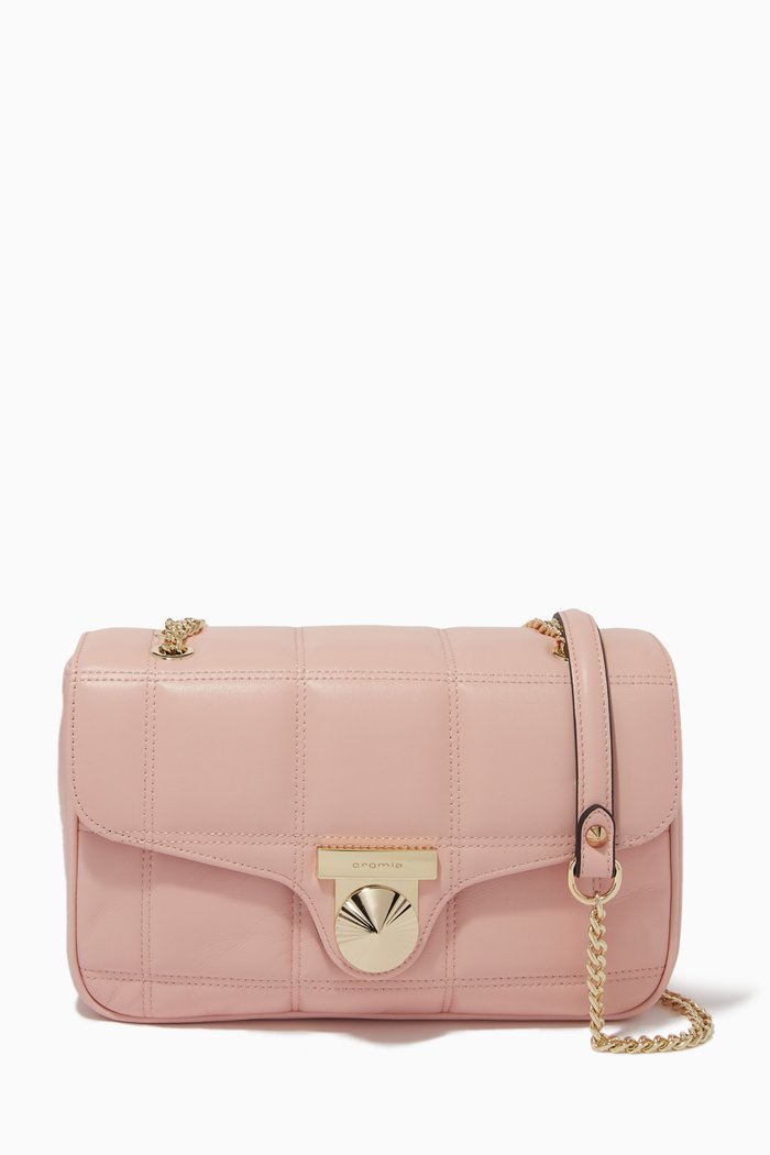 

Kiss Me Shoulder Bag in Calfskin, Pink