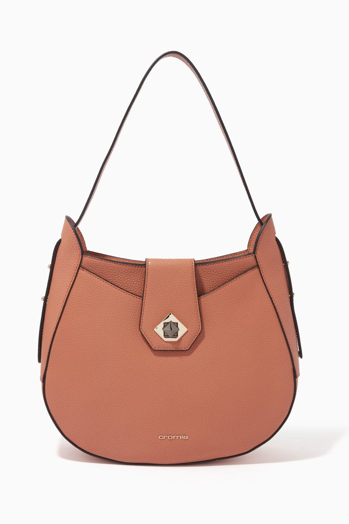Mina 2012 Handbag in Deer-print Calfskin, Brown