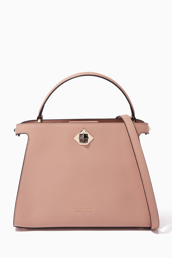 

Mina 2012 Handbag in Deer-print Calfskin, Neutral