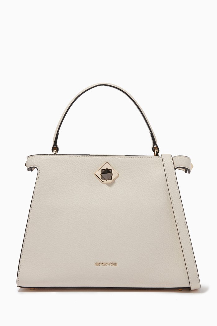 

Mina 2012 Handbag in Deer-print Calfskin, Neutral