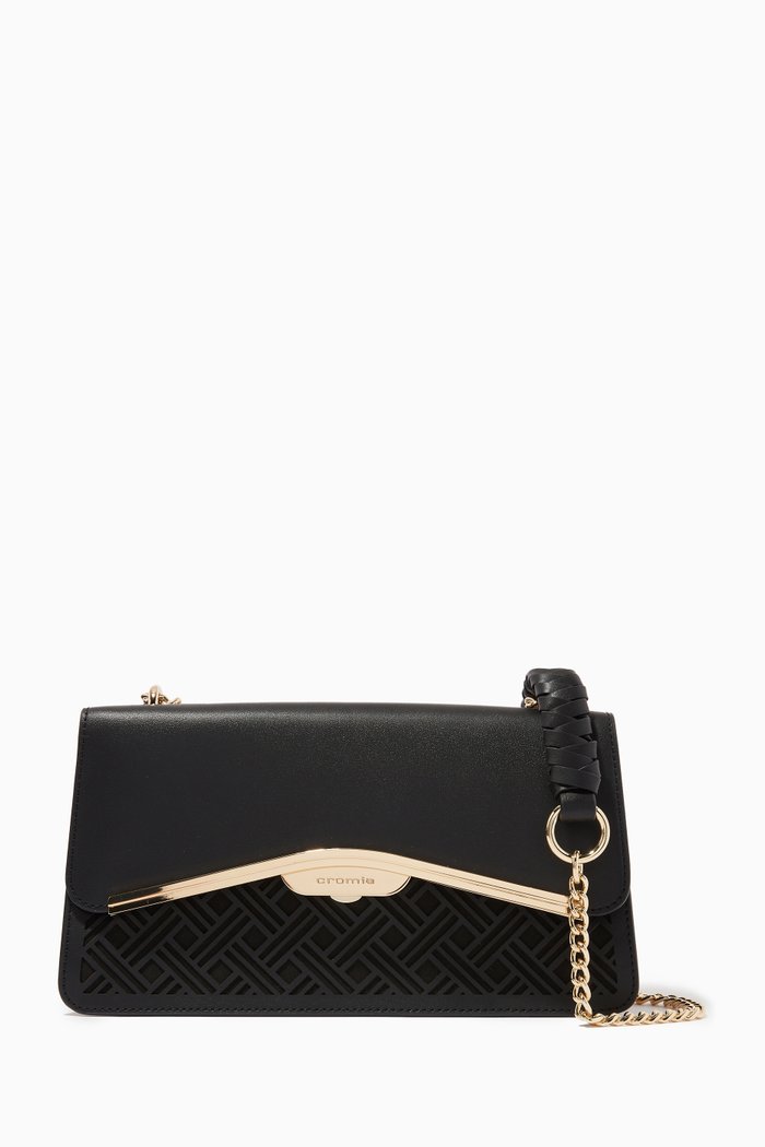 

Kaleido Shoulder Bag in Calfskin, Black
