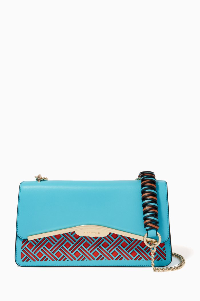 

Kaleido Shoulder Bag in Calfskin, Blue