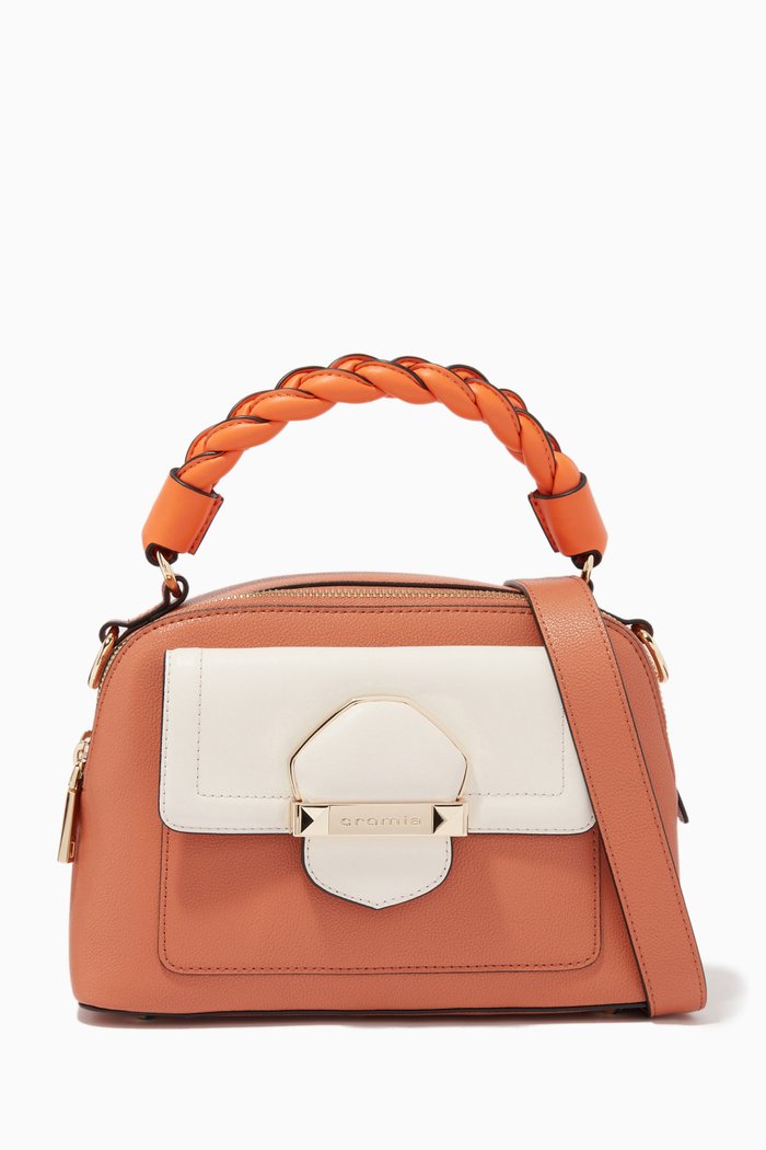 

Escape Handbag in Micrograin Calfskin, Brown