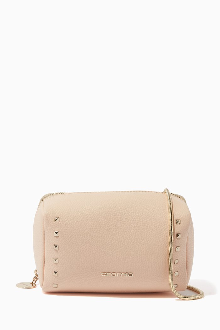 

Mini Pouch Bag in Micrograin Calfskin, Pink