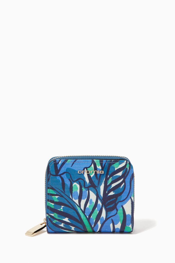 

Mina 2012 Wallet in Deer-print Calfskin, Blue
