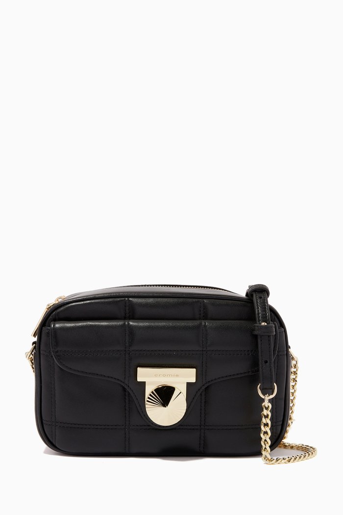 

Kiss Me Now Shoulder Bag in Quilted Calfskin, Black