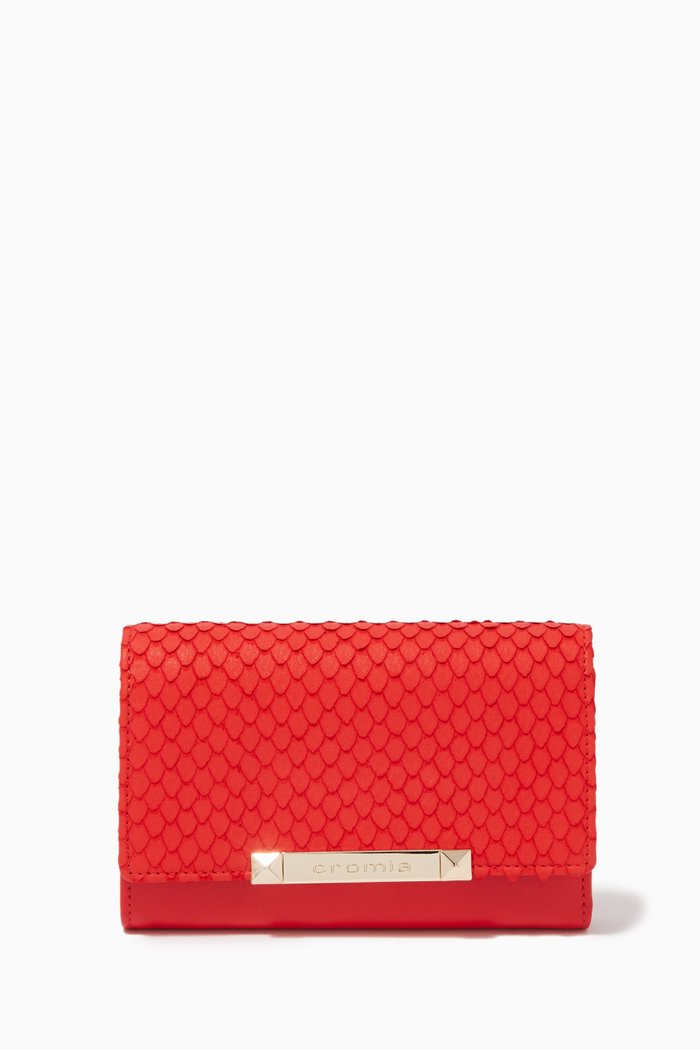 

Bi-fold Walet in Calfskin, Red