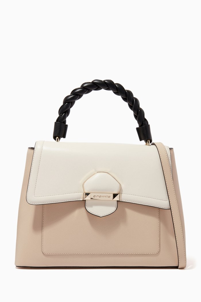 

Escape Handbag in Micrograin Calfskin, Neutral