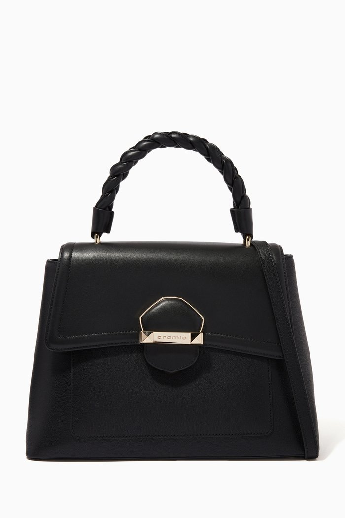 

Escape Handbag in Micrograin Calfskin, Black