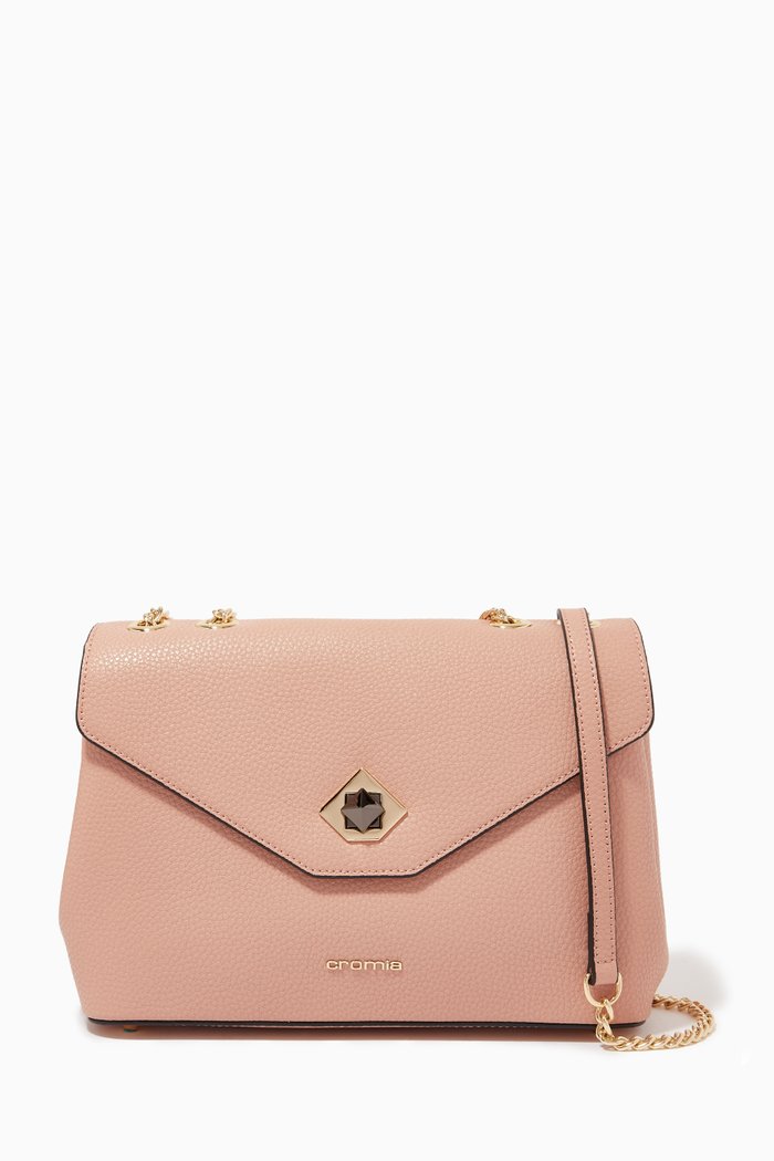 

Mina 2012 Shoulder Bag in Deer-print Calfskin, Neutral