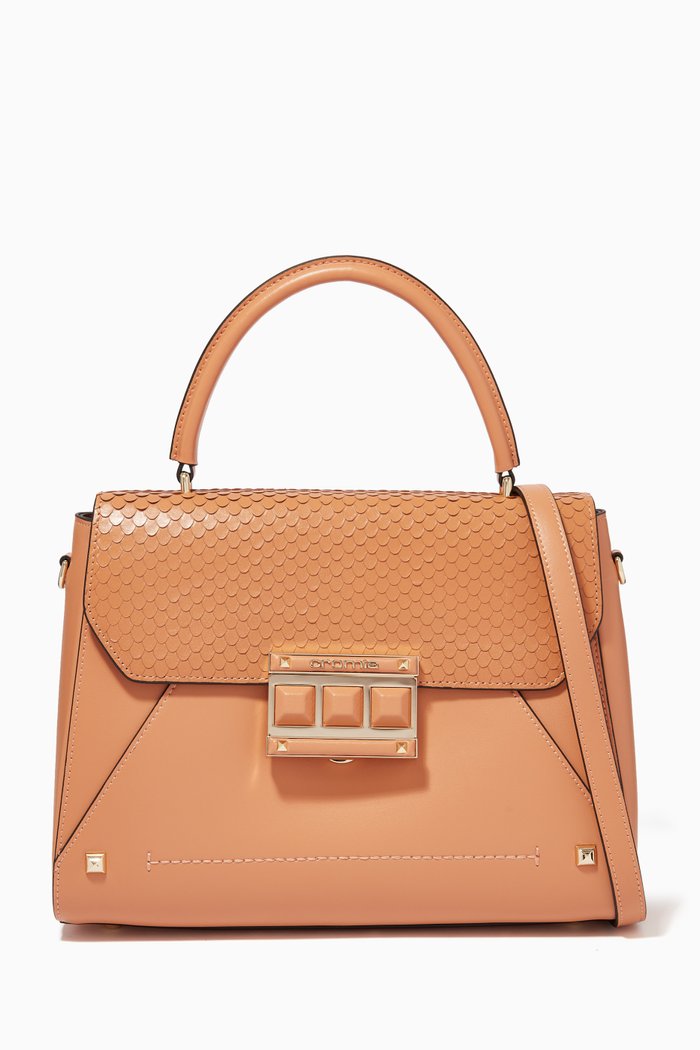 Exotic Handbag in Calfskin, Brown