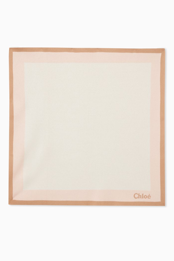 

Logo Blanket in Jacquard Knit, Pink