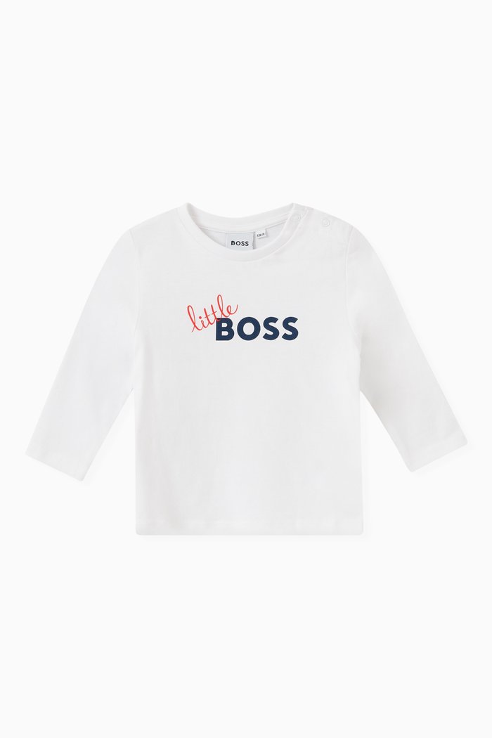 

Logo Long-sleeved T-shirt in Cotton, White