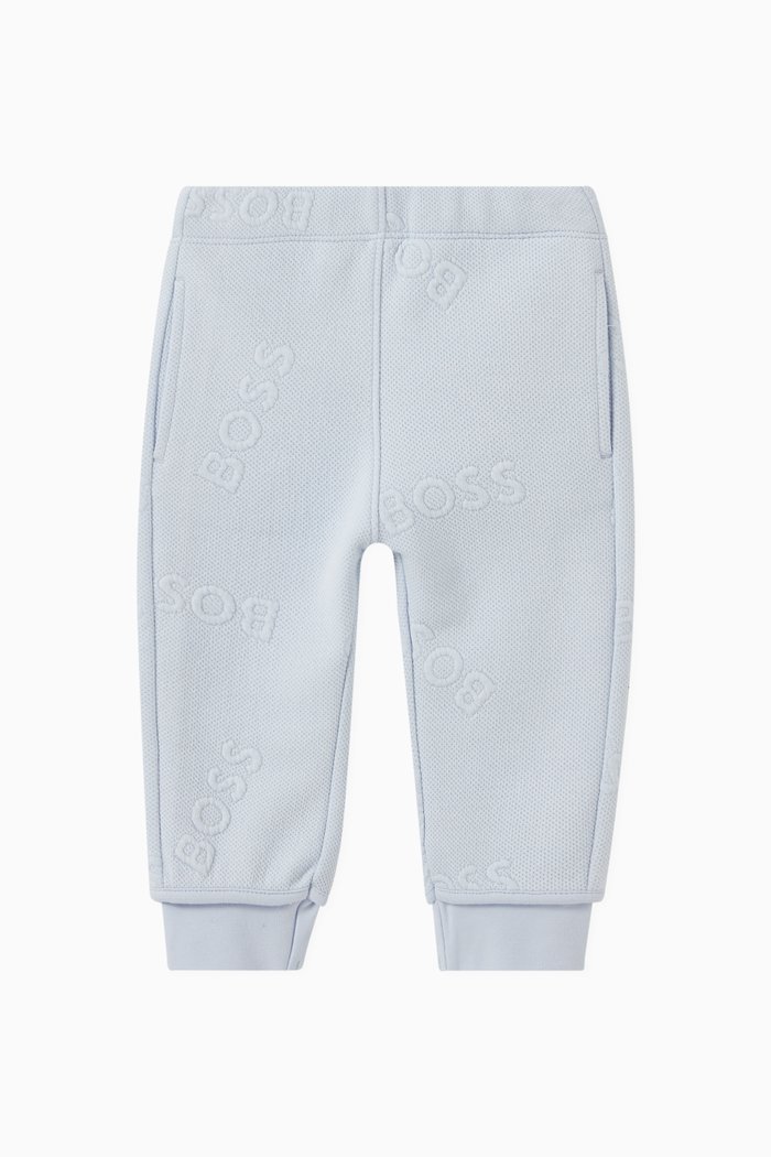 

Embossed Logo Joggers in Cotton, Blue