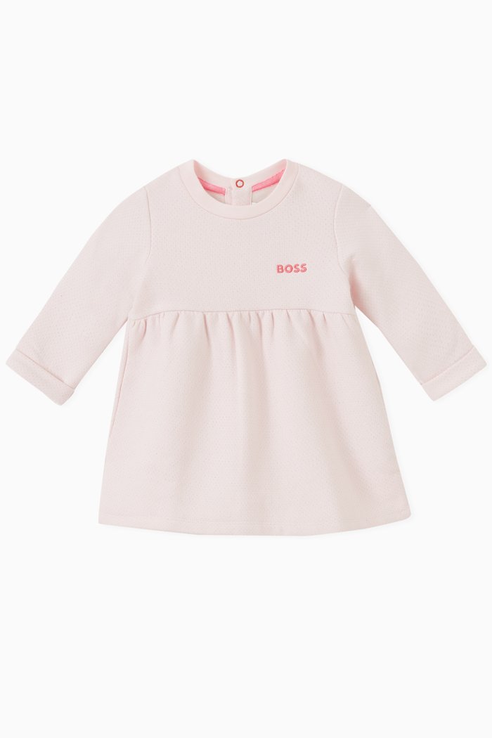 

Logo Dress in Cotton & Polyester, Pink