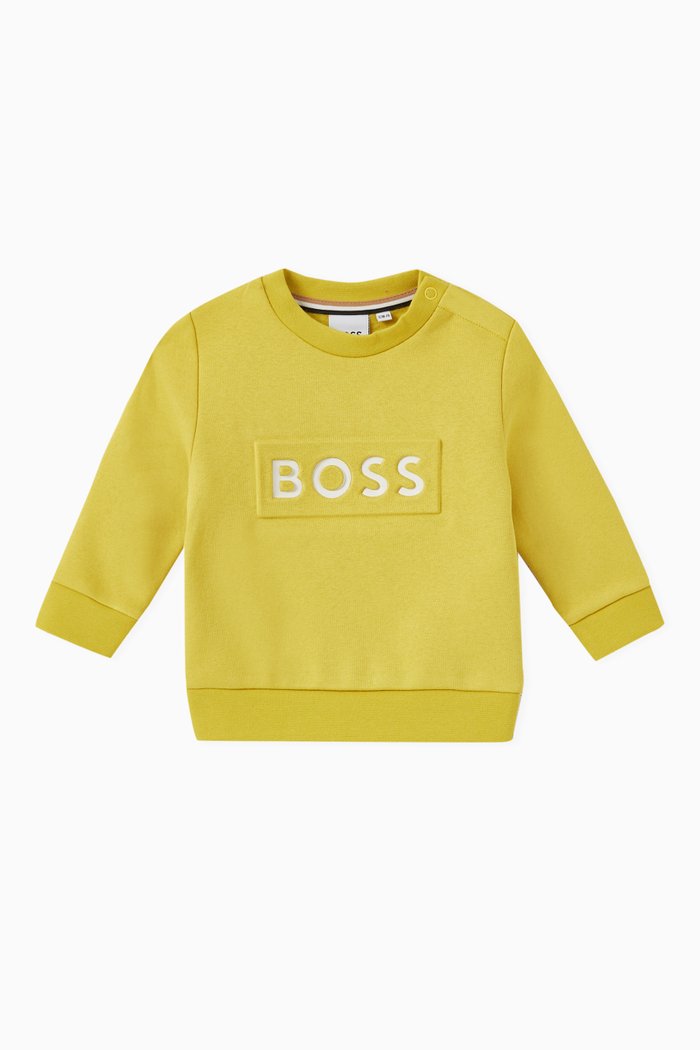 

3D Logo Sweatshirt in Cotton, Yellow
