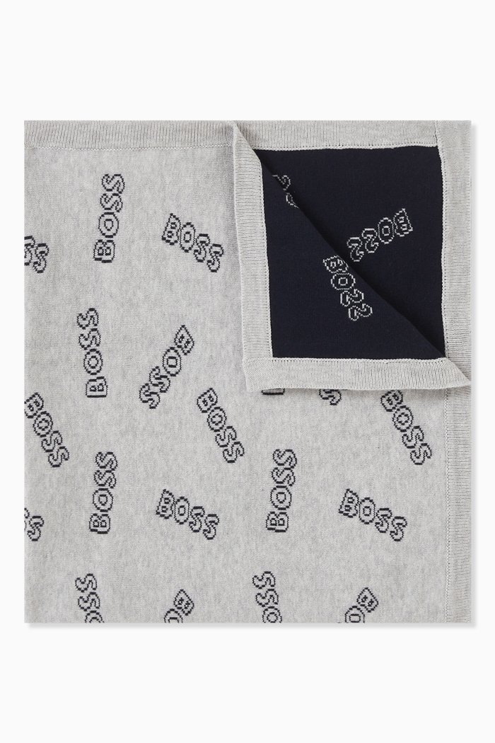 

Logo Blanket in Cotton, Grey