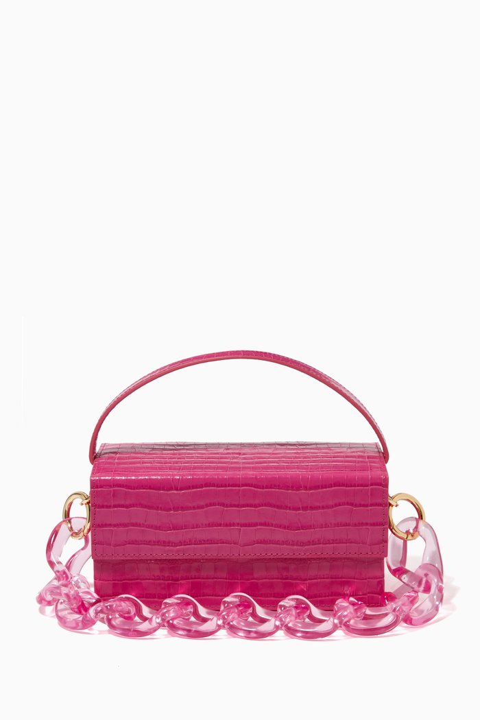 

Ida Bag in Croc Leather, Pink