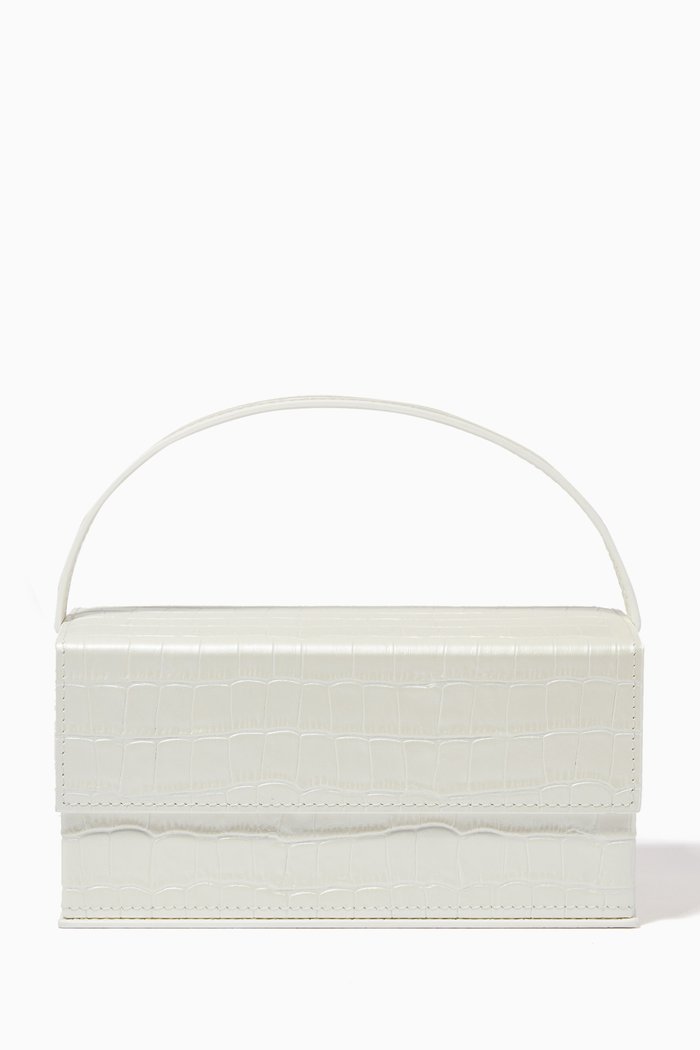 

Ida Bag in Croc-embossed Leather, White