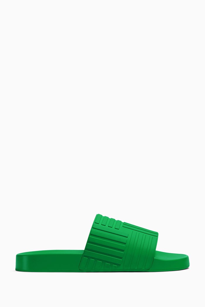 

Embossed Slides in Rubber, Green