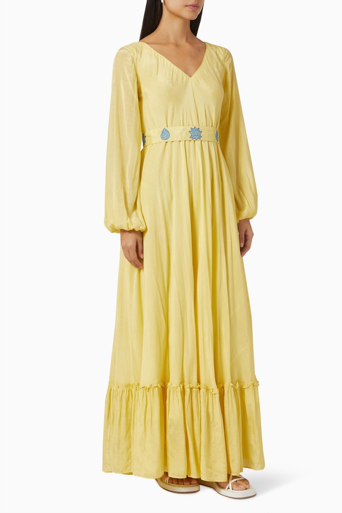 

Sunshine Love Maxi Dress in Modal Silk, Yellow