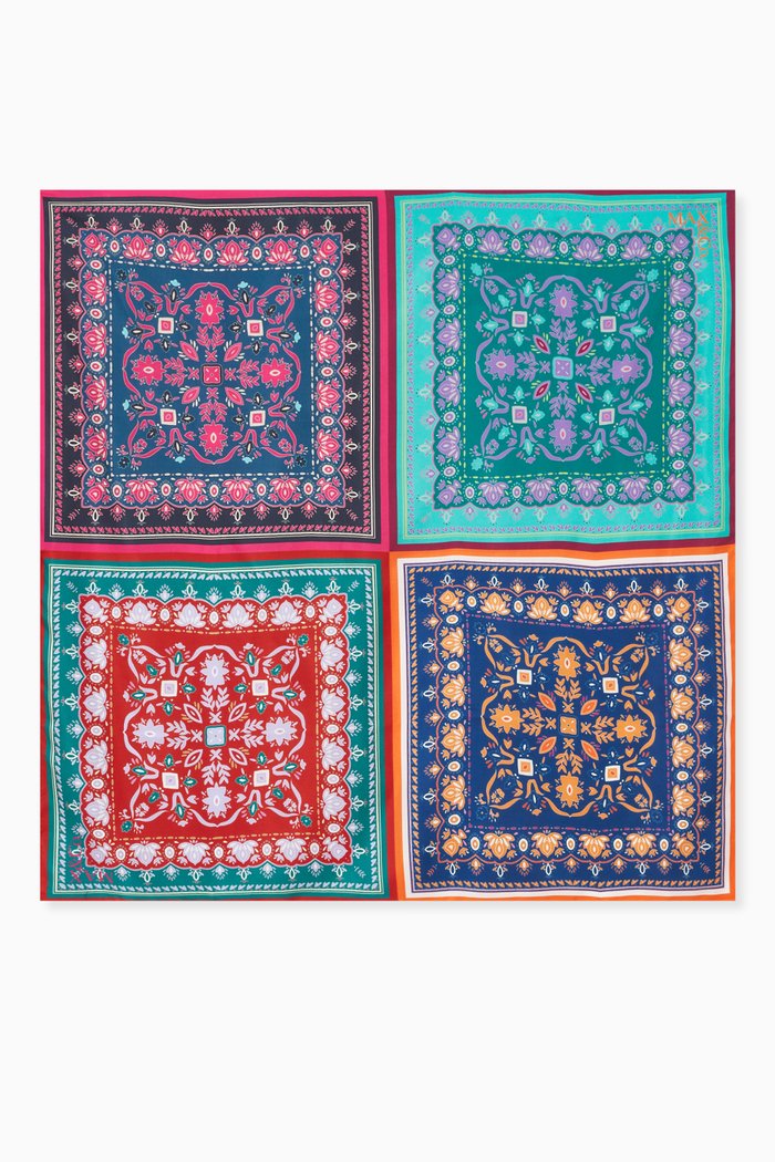 

Battista Foulard Scarf in Silk, Green