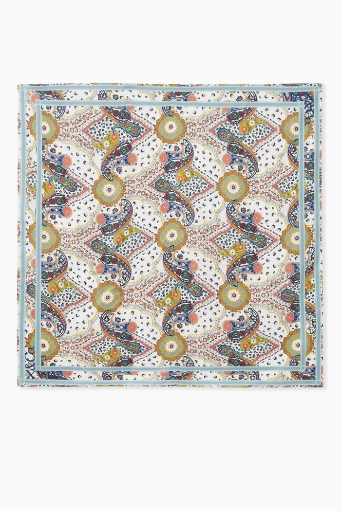 

Battista Foulard Scarf in Silk, Green