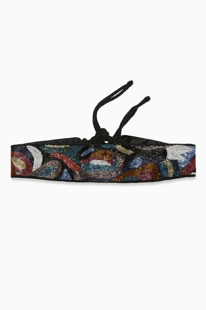 

Verbo Beaded Belt, Black