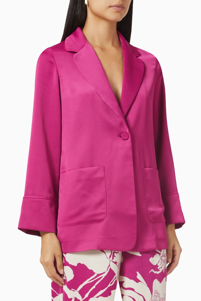 

Esca Pyjama Blazer in Satin, Pink