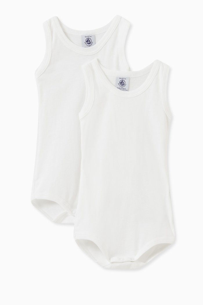 

2-Pack Bodysuits in Cotton, White