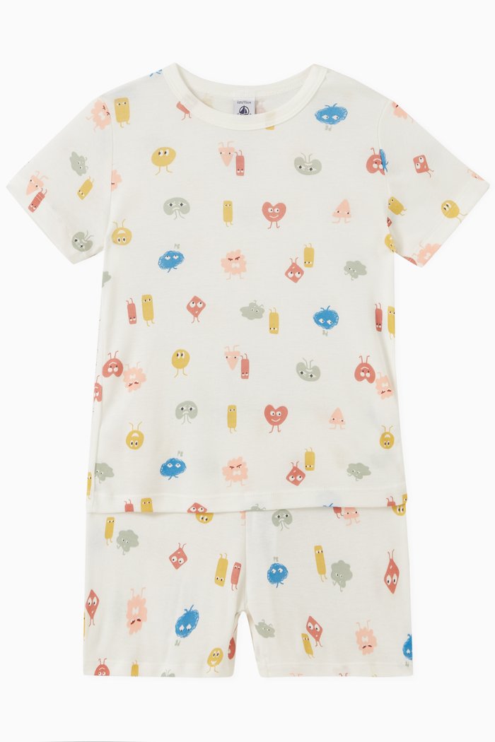 

Pyjama Set in Lyocell & Cotton, White